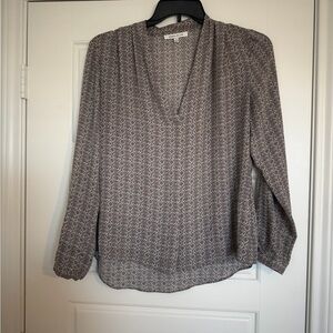 Rose & Olive Gray Patterned Blouse
